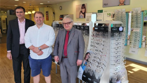 Luke Taylor MP at Specsavers