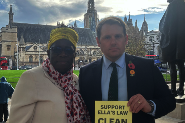 Luke with Rosamund Kissi-Debrah