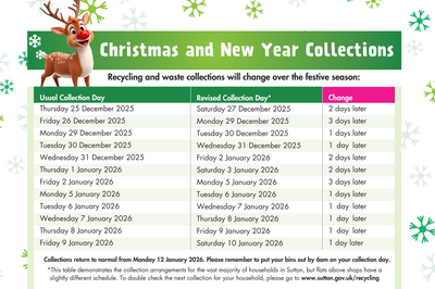 2025 Bin Collections Xmas
